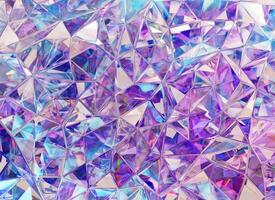 Luxury Abstract Realistic Purple Crystal Texture Reflection Close Up Background 3D rendering photo