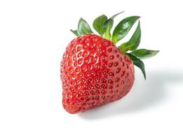 Isolated strawberry. Single strawberry fruit isolated on white background, with clipping path 2 photo