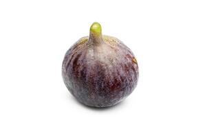 Isolated fig. One fresh fig fruit isolated on white background photo