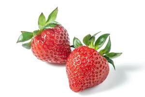 Strawberry isolated. Strawberry on white. Full depth of field. With clipping path photo