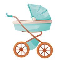 Stroller for a newborn isolated on a white background. illustration vector