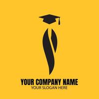 yellow i logo template, it logo concept, it logo, vector