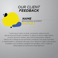 of client feedback, feedback of client vector