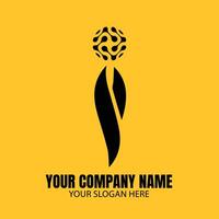 yellow i logo template, it logo concept, it logo, vector