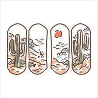 desert vibes summer design vector