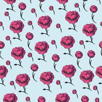 Seamless fabric rose pattern design vector