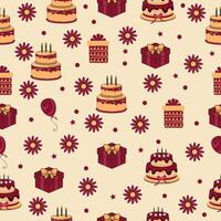 Creative birthday pattern design vector