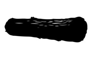 Split Log Silhouette, Tree log in black and white, Wooden Log Black . vector