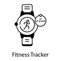 Digital Watches Linear Icons vector