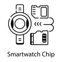 Depicting Smartwatch Functions vector