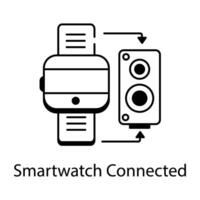 Linear Icons Depicting Watch Features vector