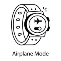 Linear Icons Depicting Watch Features vector