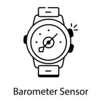 Smartwatch Features Linear Icons vector