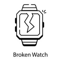 Linear Icons Depicting Watch Features vector