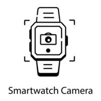 Linear Icons Depicting Watch Features vector