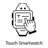 Digital Watches Linear Icons vector