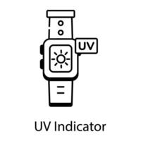 lineal íconos representando reloj caracteristicas vector