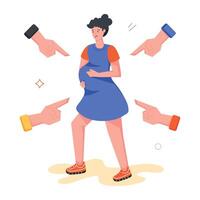 Pregnancy Routine Flat Icons vector