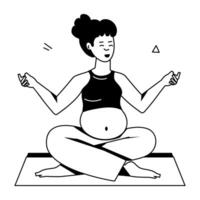 Pregnancy Activities Flat Icons vector