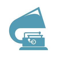 diseño de icono de reproductor de música vector