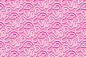 Seamless pattern with pink lines abstract hand drawn. illustration vector