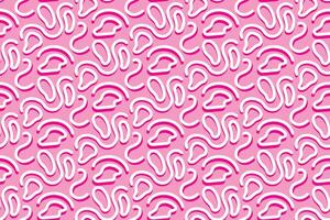 Seamless pattern with pink lines abstract hand drawn. illustration vector