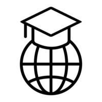 single icon online education with line style vector