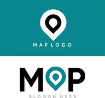 mapa logo icono para viajes vector