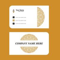 Luxury and elegant golden business card Design with trendy pattern minimalist print template vector