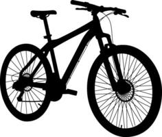 negro silueta de un bicicleta sin antecedentes vector