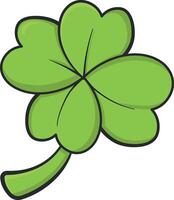 four leaf clover without background vector