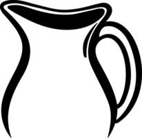 black silhouette of a jug without background vector