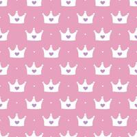 Pattern with crowns for a little prince or princess. Seamless pattern for background, birthday, party vector