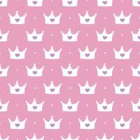 Pattern with crowns for a little prince or princess. Seamless pattern for background, birthday, party vector