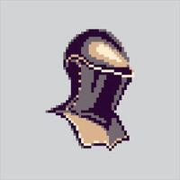 Pixel art illustration War helmet. Pixelated Knight Helmet. Medieval Knight War Helmet pixelated for the pixel art game and icon for website and game. old school retro. vector