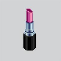 píxel Arte ilustración guerra lápiz labial. pixelado lápiz labial. lápiz labial belleza hacer arriba pixelado para el píxel Arte juego y icono para sitio web y juego. antiguo colegio retro vector