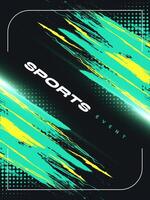 Abstract Sport Cover or Poster Design with Brush Illustration. Template Design vector