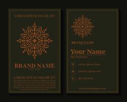 ornament pattern business card design vector