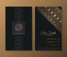 Luxury ornamental logos and business cards template vector