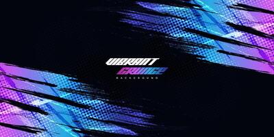 Colorful Gradient Brush Background with Halftone Effect. Grunge Sport Background with Brush Texture vector