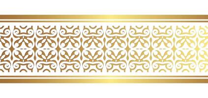 Golden ornamental border design template vector