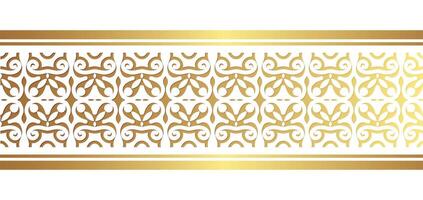 Golden ornamental border design template vector