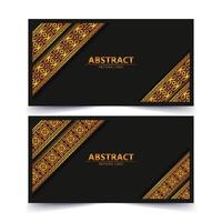 elegant gold pattern card design vector