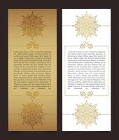 Luxury mandala decorative card in gold color vector