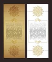 Luxury mandala decorative card in gold color vector