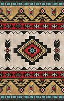 Native american indian ornament pattern geometric ethnic textile texture tribal aztec pattern navajo mexican fabric seamless decoration fashion vector