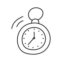 Stopwatch in doodle style. illustration, vector