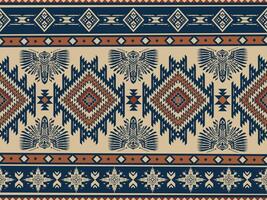 Native american indian ornament pattern geometric ethnic textile texture tribal aztec pattern navajo mexican fabric seamless decoration fashion vector