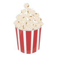 Logo illustration of pop corn in a paper bucket vector