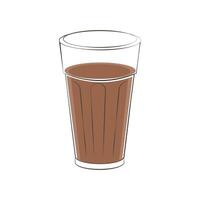 Illustration logo Indian chai in glass cups vector